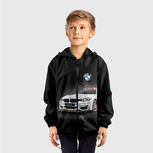 Детская ветровка Safety car / 3D-Черный – фото 3
