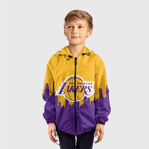 Детская ветровка LOS ANGELES LAKERS / 3D-Черный – фото 3