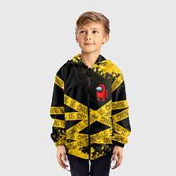 Ветровка с капюшоном детская AMONG US Амонг Ас, цвет: 3D-черный — фото 2