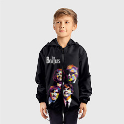 Ветровка с капюшоном детская The Beatles, цвет: 3D-черный — фото 2