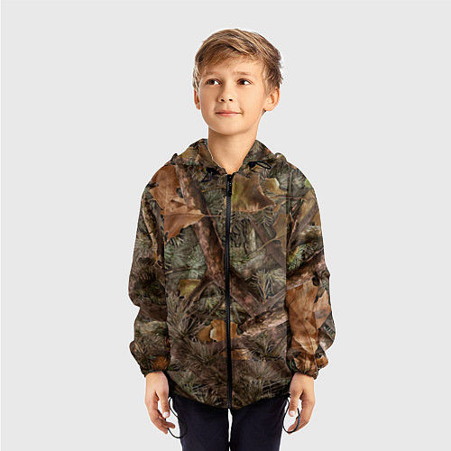 Детская ветровка Охотничий камуфляж / 3D-Черный – фото 3