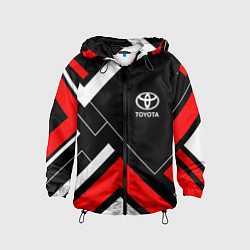 Ветровка с капюшоном детская Toyota, цвет: 3D-черный