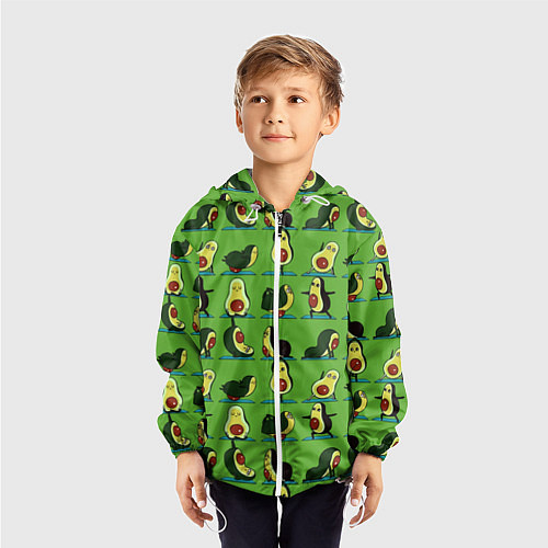 Детская ветровка Авокадо Зарядка / 3D-Белый – фото 3