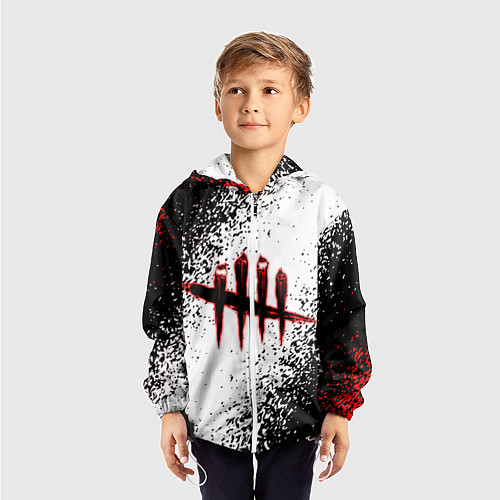 Детская ветровка Dead by Daylight / 3D-Белый – фото 3
