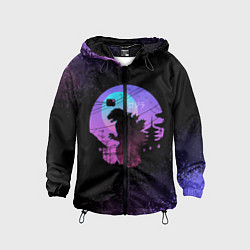 Ветровка с капюшоном детская GODZILLA ГОДЗИЛЛА, цвет: 3D-черный