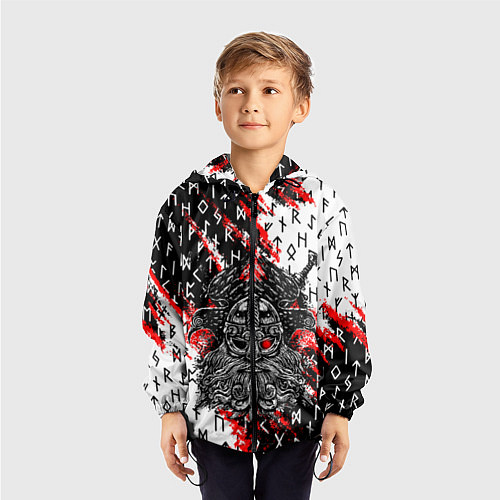 Детская ветровка БОГ ОДИН / 3D-Черный – фото 3