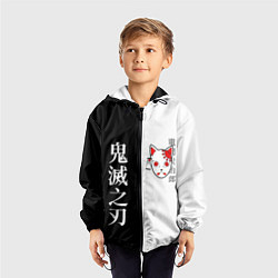 Ветровка с капюшоном детская МАСКА ТАНДЖИРО TANJIRO MASK, цвет: 3D-черный — фото 2