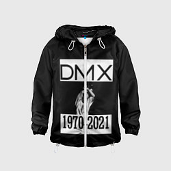 Ветровка с капюшоном детская DMX 1970-2021, цвет: 3D-белый