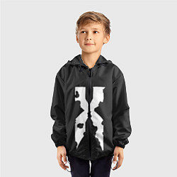Ветровка с капюшоном детская The X, цвет: 3D-черный — фото 2