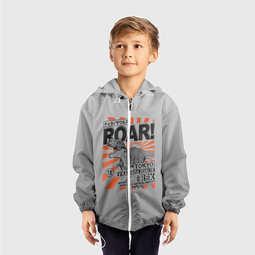 Детская ветровка ROAR Tokyo T-rex / 3D-Белый – фото 3