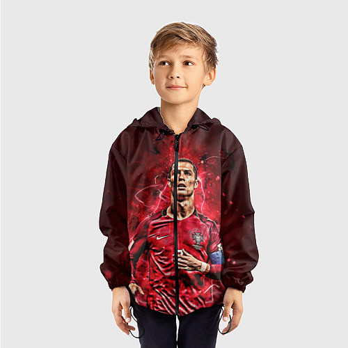 Детская ветровка Cristiano Ronaldo Portugal / 3D-Черный – фото 3