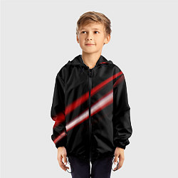 Ветровка с капюшоном детская Красная линия, цвет: 3D-черный — фото 2