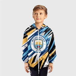 Ветровка с капюшоном детская МАНЧЕСТЕР СИТИ MANCHESTER, цвет: 3D-белый — фото 2