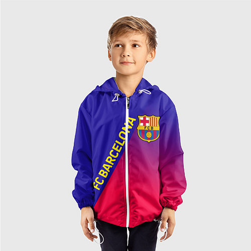 Детская ветровка FC BARCELONA ФК БАРСЕЛОНА / 3D-Белый – фото 3