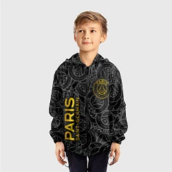 Ветровка с капюшоном детская ФК ПСЖ PARIS SAINT GERMAIN, цвет: 3D-черный — фото 2
