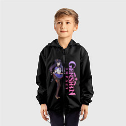 Ветровка с капюшоном детская ГЕНШИН ИМПАКТ, цвет: 3D-черный — фото 2