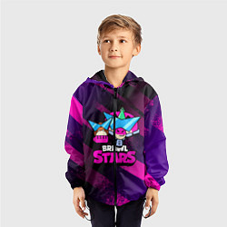 Ветровка с капюшоном детская Плохиш Базз Buzz Brawl Stars, цвет: 3D-черный — фото 2