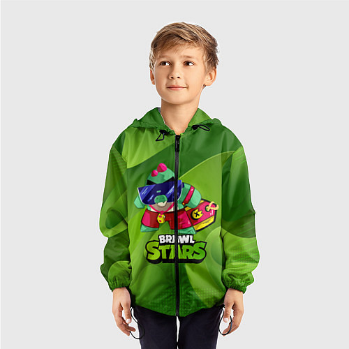 Детская ветровка Базз Buzz Brawl Stars Green / 3D-Черный – фото 3