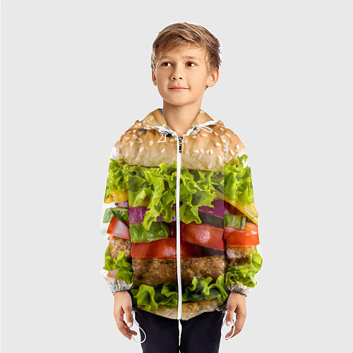 Детская ветровка Бургер / 3D-Белый – фото 3