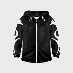 Ветровка с капюшоном детская Минимализм, цвет: 3D-белый