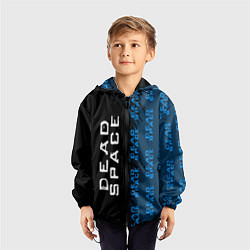 Ветровка с капюшоном детская Dead Space - Strokes Pattern, цвет: 3D-черный — фото 2
