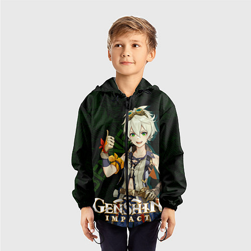 Детская ветровка Беннетт Genshin Impact / 3D-Черный – фото 3