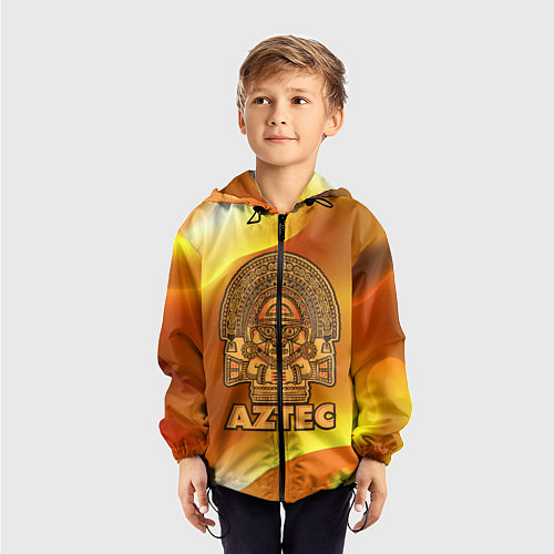 Детская ветровка Aztec Ацтеки / 3D-Черный – фото 3