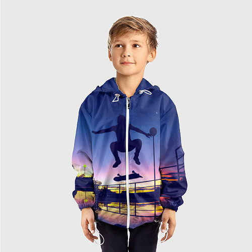 Детская ветровка Skateboarding / 3D-Белый – фото 3