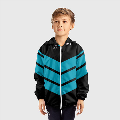 Детская ветровка Минималистичные три полоски / 3D-Белый – фото 3
