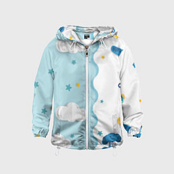 Ветровка с капюшоном детская Слоник с Шариком, цвет: 3D-белый