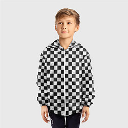 Ветровка с капюшоном детская Шахматист, цвет: 3D-белый — фото 2