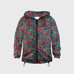 Ветровка с капюшоном детская Демоны, цвет: 3D-черный