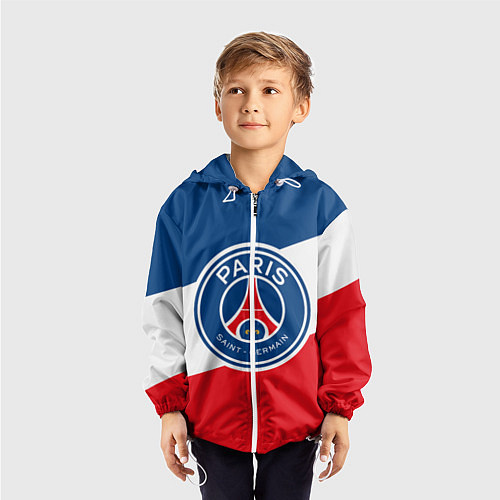 Детская ветровка Paris Saint-Germain FC / 3D-Белый – фото 3