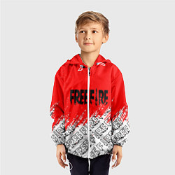 Ветровка с капюшоном детская Фри фаер День Booyah,, цвет: 3D-белый — фото 2