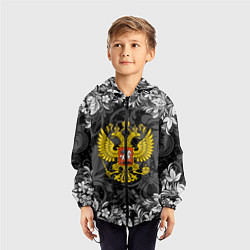 Ветровка с капюшоном детская Российская Федерация, цвет: 3D-черный — фото 2