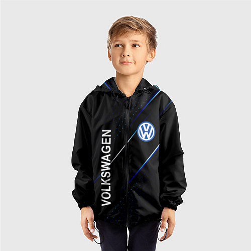 Детская ветровка Volkswagen, sport style / 3D-Черный – фото 3