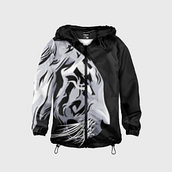 Ветровка с капюшоном детская 2022 Год тигра, цвет: 3D-черный