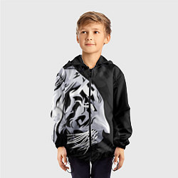 Ветровка с капюшоном детская 2022 Год тигра, цвет: 3D-черный — фото 2