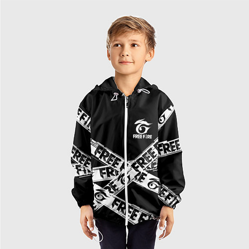 Детская ветровка GARENA FREE FIRE OFF CYBER LINE STYLE / 3D-Белый – фото 3