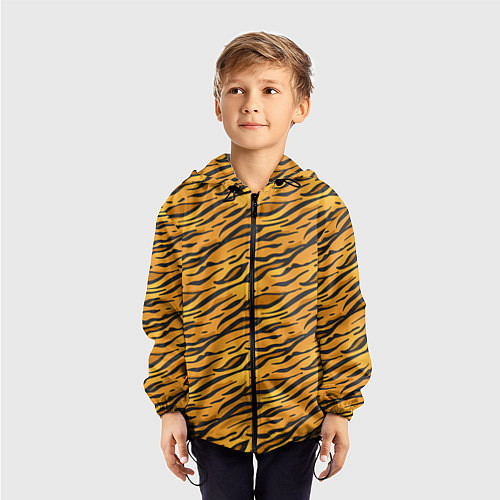 Детская ветровка Тигровый Окрас Tiger / 3D-Черный – фото 3