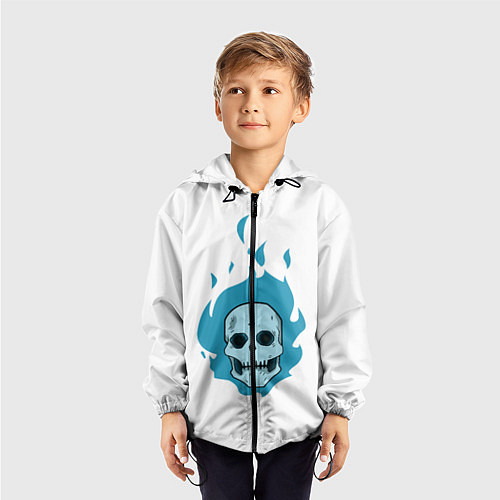 Детская ветровка Череп Cute Angel парный / 3D-Черный – фото 3