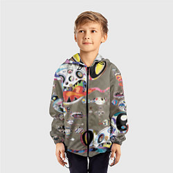 Ветровка с капюшоном детская Арт Монстров, цвет: 3D-черный — фото 2