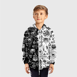 Ветровка с капюшоном детская THE WITCHER LOGOOMBING ВЕДЬМАК ПАТТЕРН, цвет: 3D-белый — фото 2