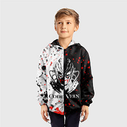 Ветровка с капюшоном детская Code Vein Logo, цвет: 3D-черный — фото 2