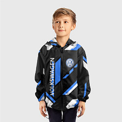 Ветровка с капюшоном детская VOLKSWAGEN GEOMETRY SPORT, цвет: 3D-черный — фото 2