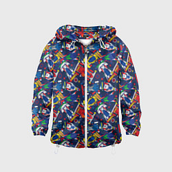 Ветровка с капюшоном детская Formula-1, цвет: 3D-белый