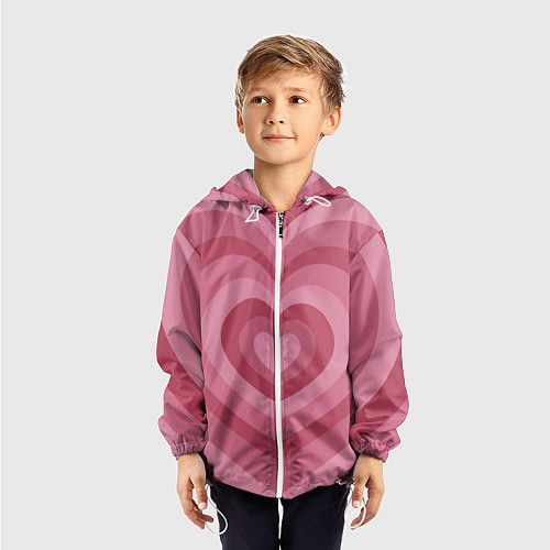 Детская ветровка Сердца LOVE / 3D-Белый – фото 3