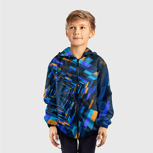 Детская ветровка Geometric pattern Fashion Vanguard / 3D-Черный – фото 3