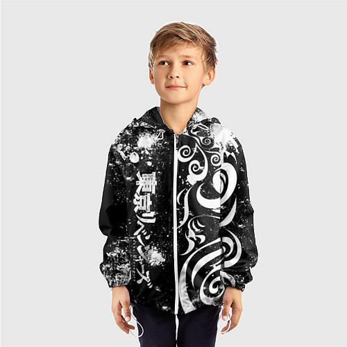 Детская ветровка ТОКИЙСКИЕ МСТИТЕЛИ - БРЫЗГИ КРАСКИ / 3D-Белый – фото 3