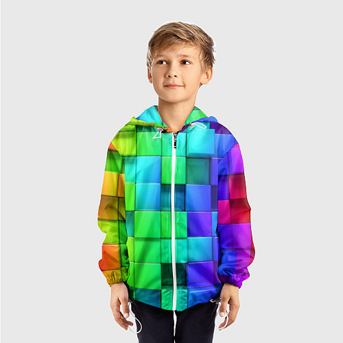 Детская ветровка Color geometrics pattern Vanguard / 3D-Белый – фото 3